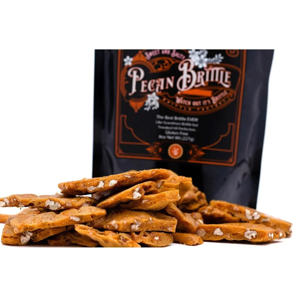 Oklahoma‎ #1 voted Pecan Brittle (8 oz) Buttery, Nutty,  Gluten Free